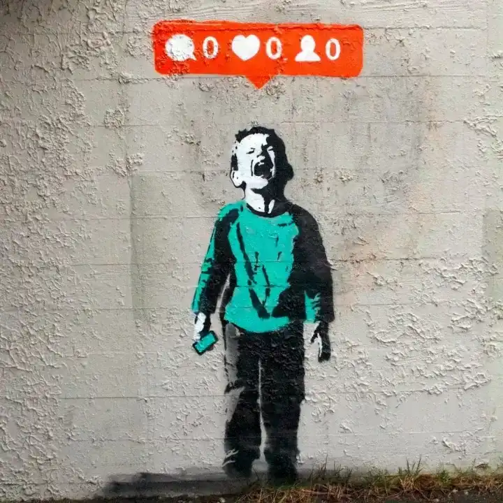 如何看待涂鸦艺术家班克西(banksy)在拍卖会上自毁作品这一行为?