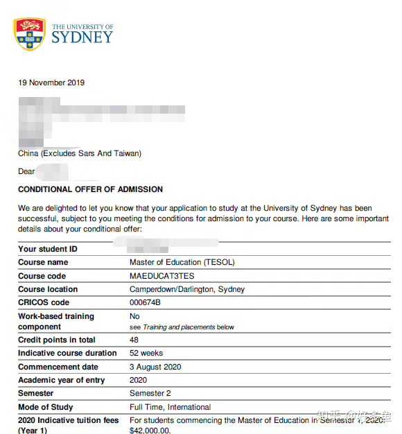 即使是非211大学学生,均分80 也是可以申请到悉尼大学offer的.