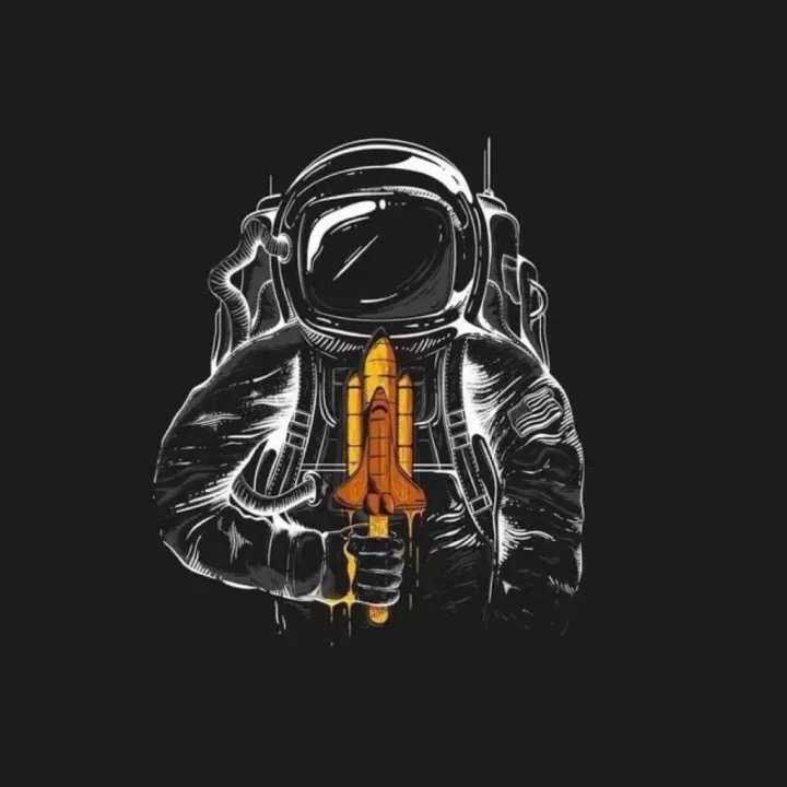 封面就是上面这张黑色的图 歌名 space-famba 以宇航员 为背景的