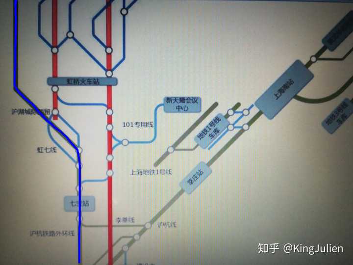 99/100跨越,从二桥过钱塘江(图中浅蓝色路线;沪昆绕行线从笕桥站分出