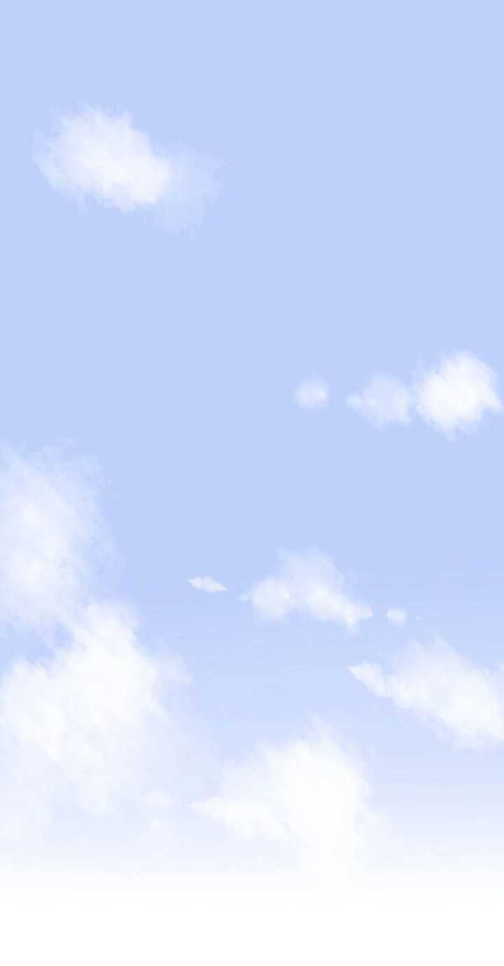 有哪些绘画风的天空淡蓝或淡黄色的手机壁纸(图中只有