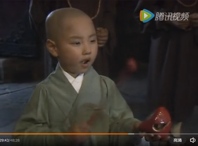 第五位是敲木鱼的小唐僧,王磊