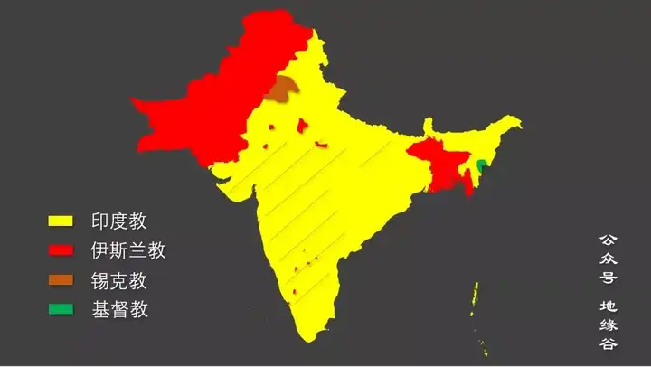 印度半岛宗教分布