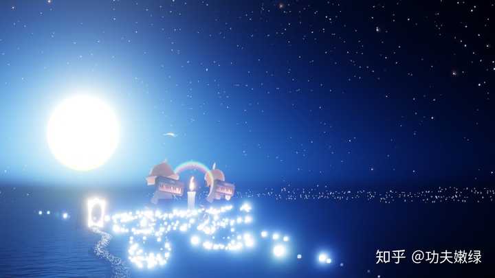 霞谷 千鸟城 最爱晚上的星星,夜空超美 当然,光遇最美的除了风景还有