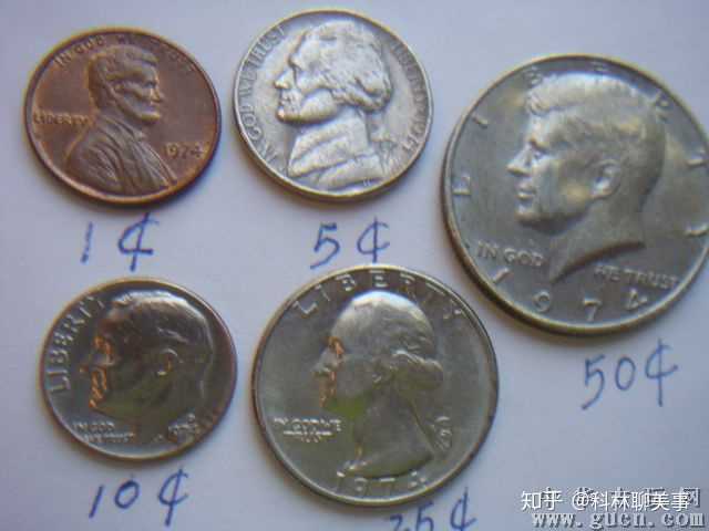 dime-10美分 nickel-5美分 penny-1美分 最好准备一个小零钱包装硬币