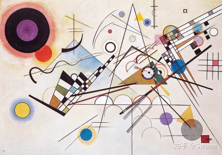 抽象艺术先驱瓦西里·康定斯基,有很多用几何图形创作出来的艺术作品.