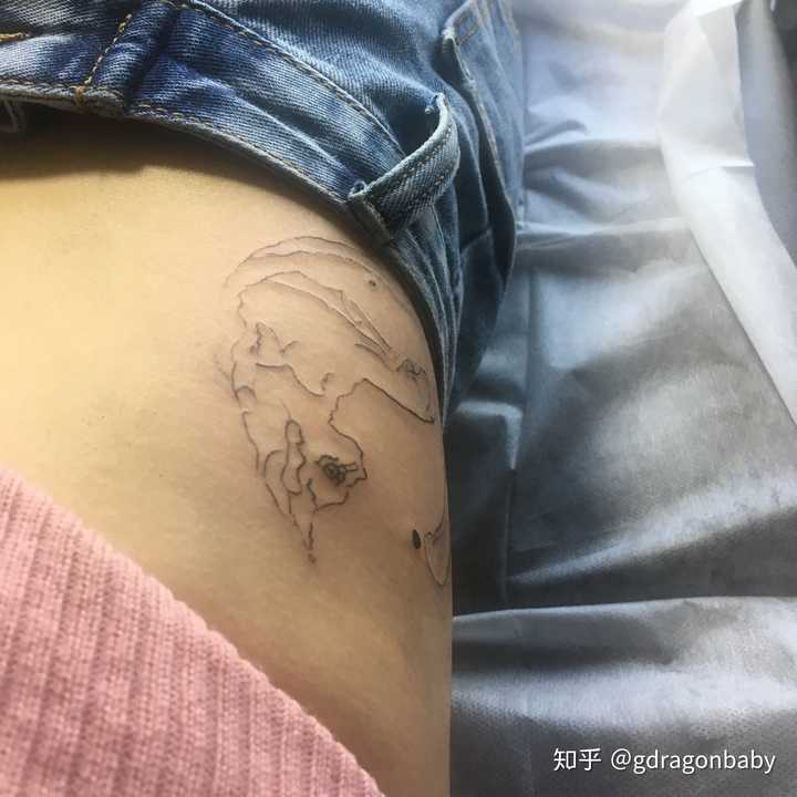 上纹身疼痛等级分布图  腰部是第二疼的位置 最疼的位置是男人的丁丁