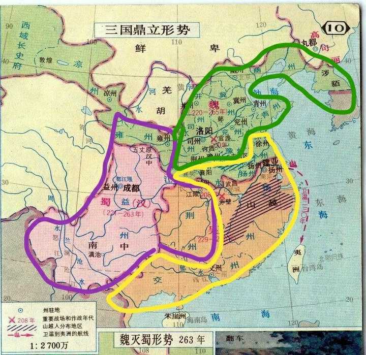 在刘备集团手里,荆州郊,区在曹魏),但是谁都别想灭魏国,大魏兵力还在