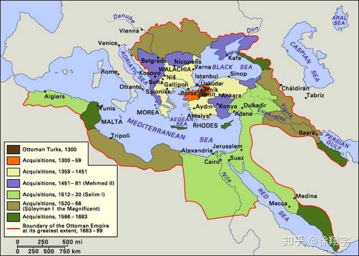 奥斯曼帝国疆域扩张进程