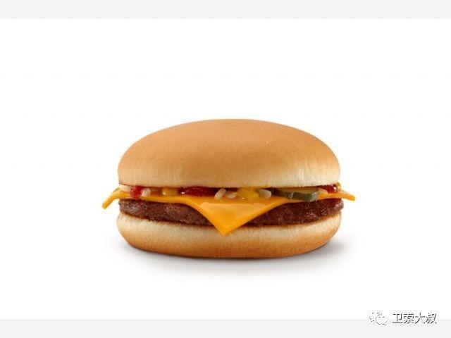 上面这种一层的就叫做单层芝士堡(single cheeseburger).