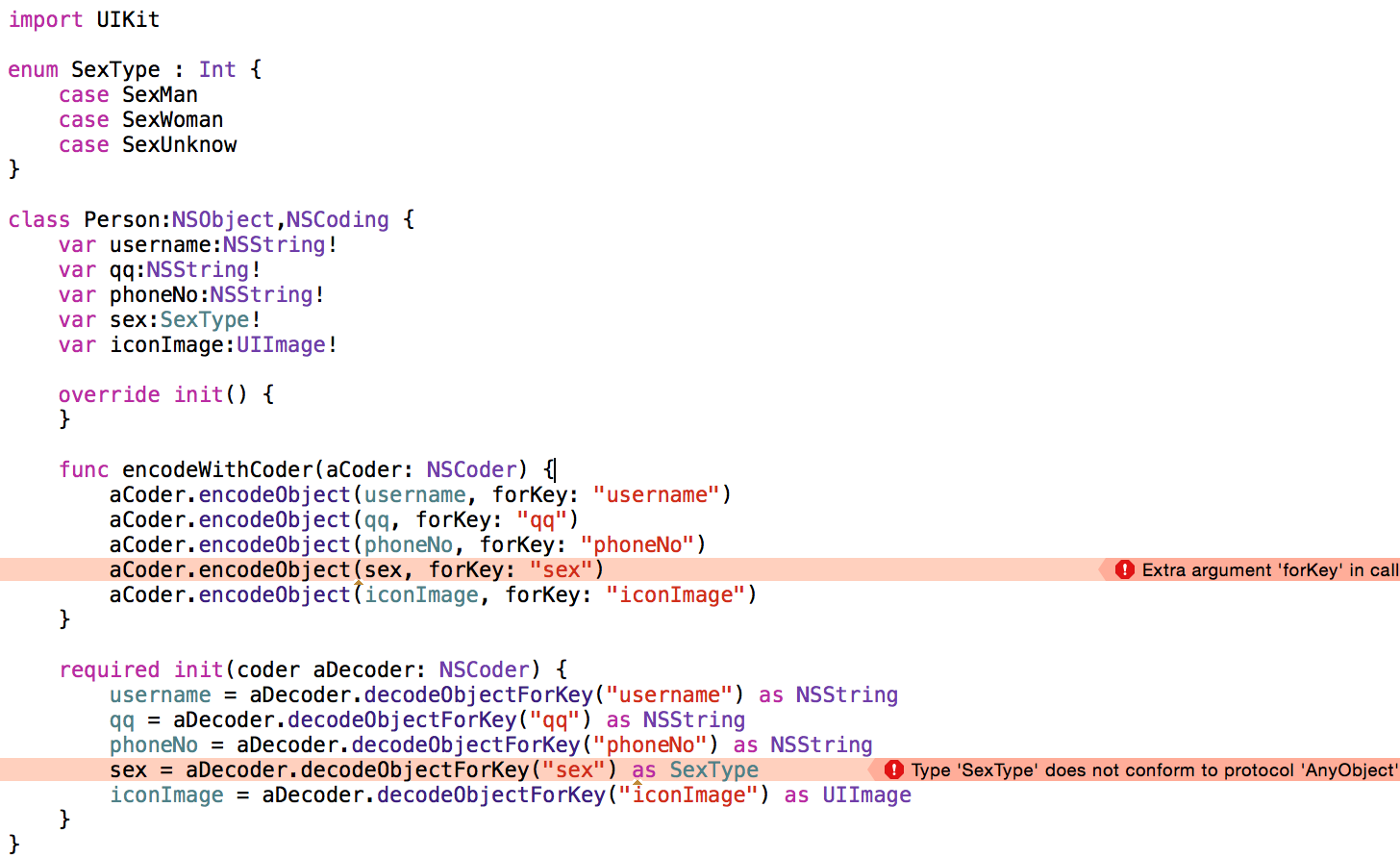 How to archive and unarchive custom enum