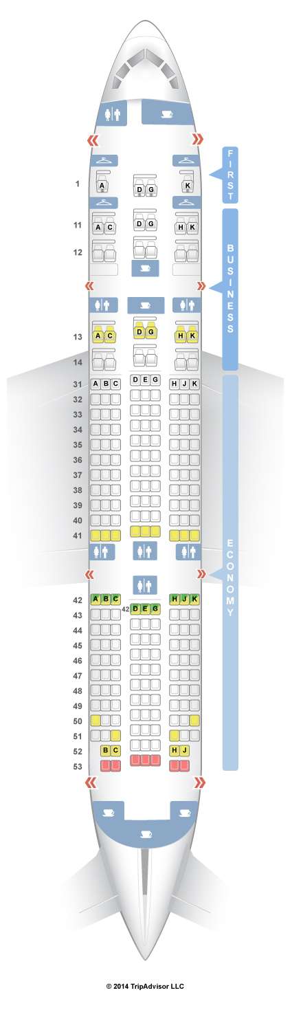 787飞机座位分布图,波音787飞机座位分布图 波音787安全吗?该如何选座位?