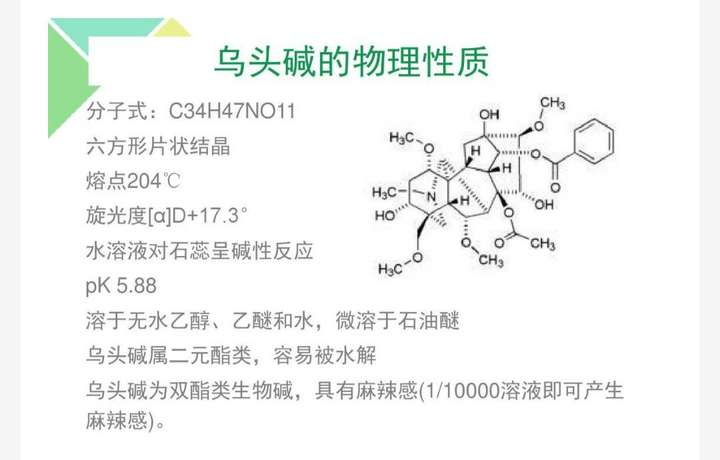 谢不邀 请先看附子中的有毒分子-乌头碱的结构.