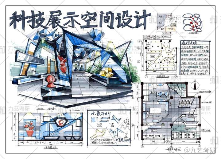 环艺室内快题展示空间展馆展厅博物馆图书馆等专题作品集锦