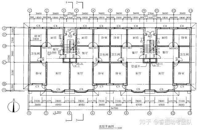 2,建筑平面图表达的内容 建筑平面图反映新建建筑的平面形状,房间的