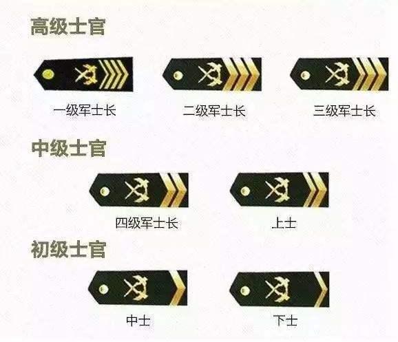 士官:四级军士长服现役期满4年选取为高级士官的,晋升为三级军士长