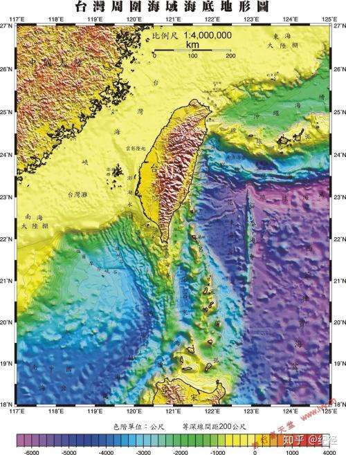 台湾海峡大部分区域水深不超过100米.
