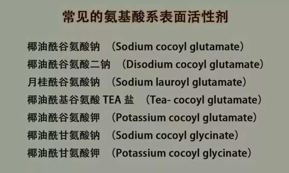 xx酰基x氨酸xx"这种形式就是氨基酸表活,常见的有这些