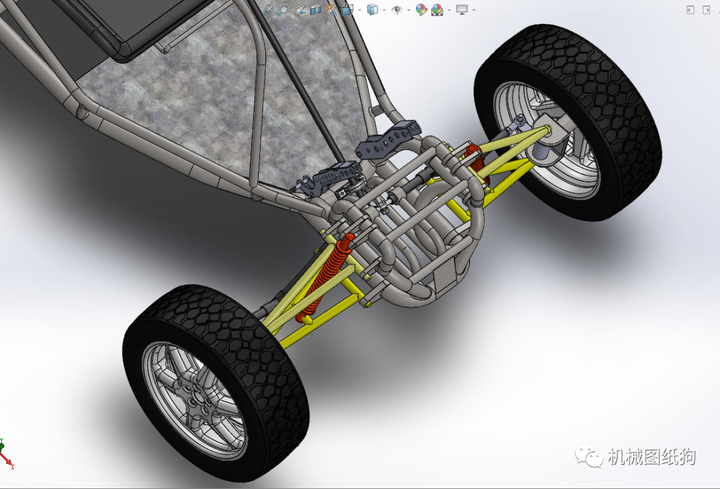 卡丁赛车atvutv卡丁车模型3d图纸solidworks设计