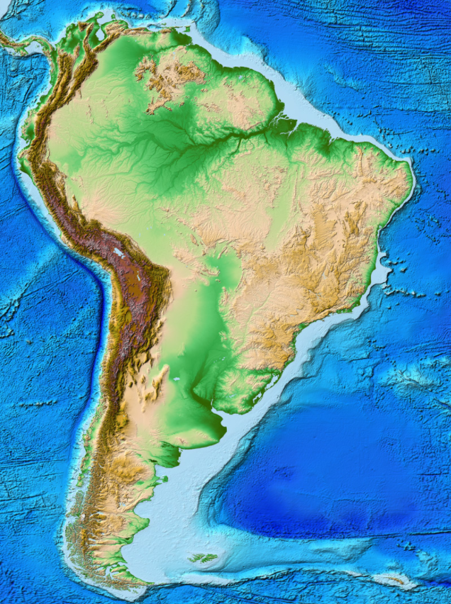 南美洲的安第斯山脉