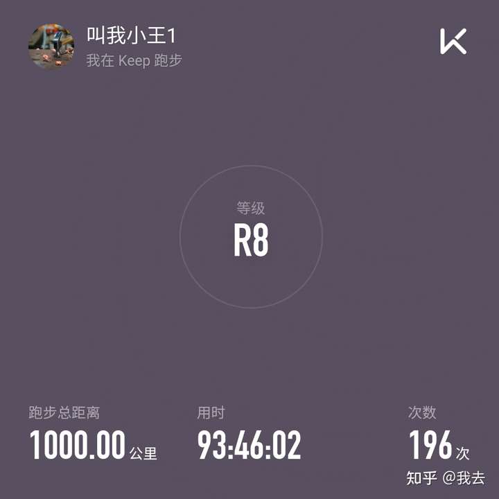 本周刚刚完成keep的连续52周跑,完成1000公里跑步里程,口说无凭看看