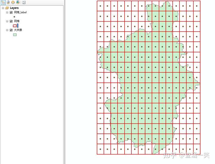 求助:如何在arcgis中实现对一个行政区进行网格划分,并导出网格中心点