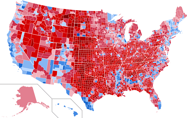 为什么美国的红州经济不如蓝州,而且呈现越红经济越落后的现象?
