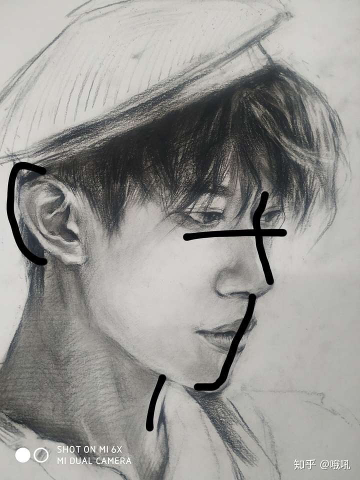 素描画照片如何塑造进去?,像这个照片,感觉我画的很死