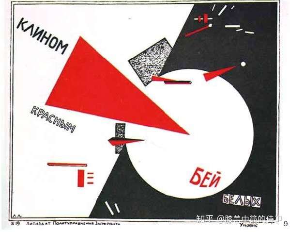 俄国构成主义大师 李西斯基的作品《用红色契形打败白色》讲的什么?