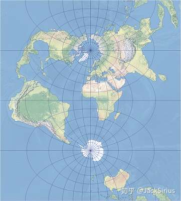 ④墨卡托圆柱地图投影