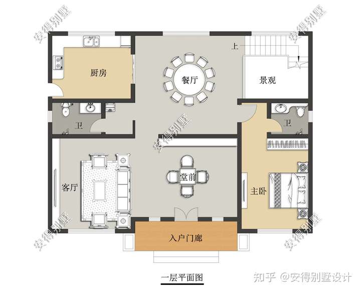 开间12进深9效果图,12米×9米自建房图纸 开间12米,进深10米,想设计个新中式风格的别墅,有好的