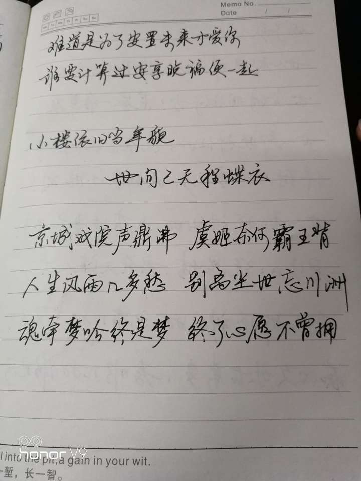 两张日常,最近又重看了霸王别姬,正在追人民的名义,边看就边抄点东西