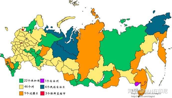 俄罗斯行政区地图