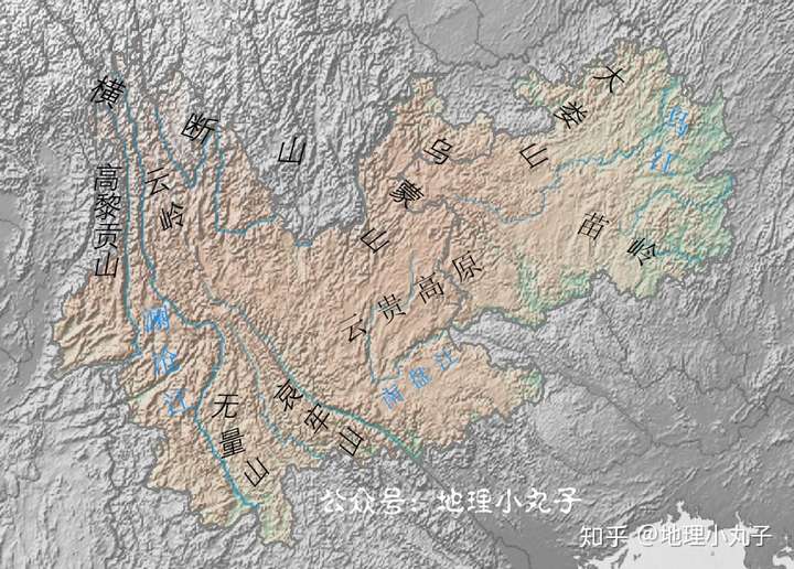 云贵高原的大河多为峡谷 云南和贵州地处 云贵高原, 地形崎岖,位于第