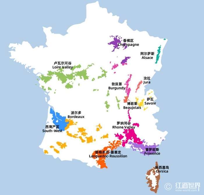 法国产区地图