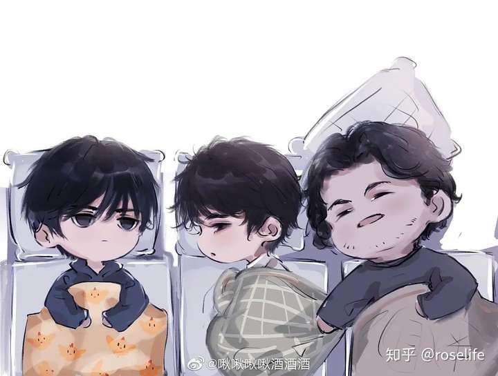 来两张漫版铁三角.以及今天刚收到的吴邪神颜图