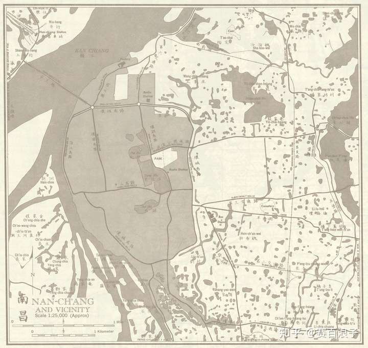 1927年的南昌地图和南昌起义的详细进行过程.