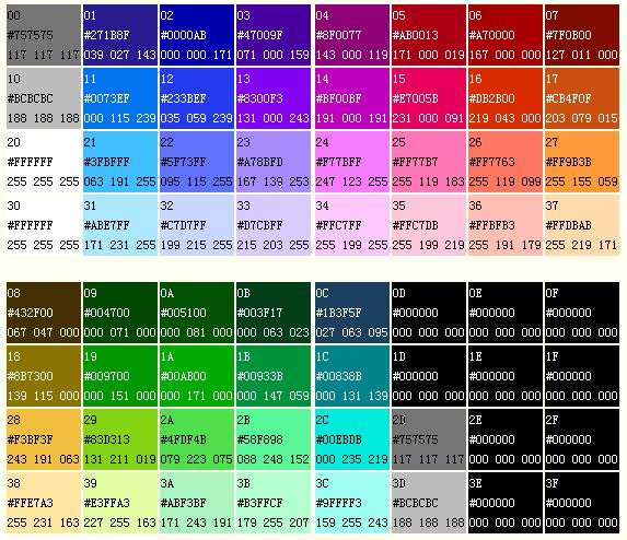 夏普编辑机等),主要三种型号2c03,2c04,2c05,调色板颜色和顺序有些许