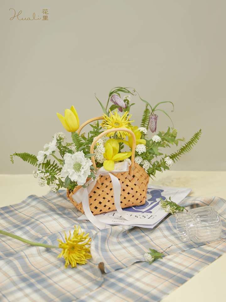 怎么插花篮?