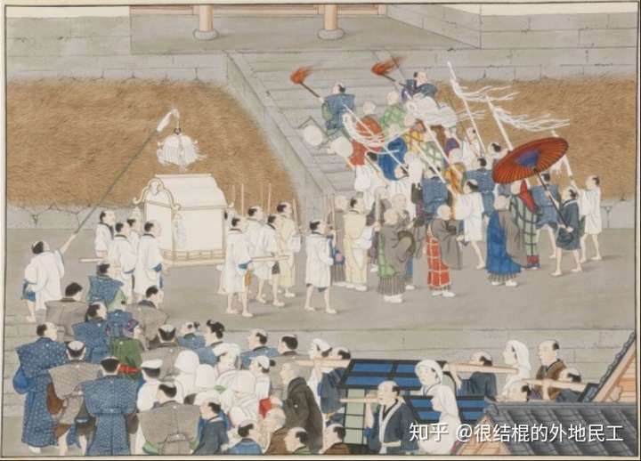反应江户时代葬礼的风俗画