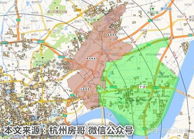 下沙位于杭州城区东部,南临钱塘江,在距杭州市中心(武林广场)15公里到