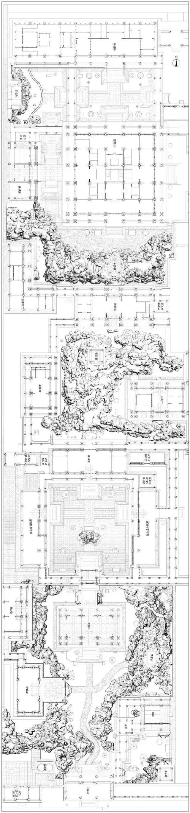 宁寿宫花园鸟瞰及总平面图,引自《数字化视野下的乾隆花园》