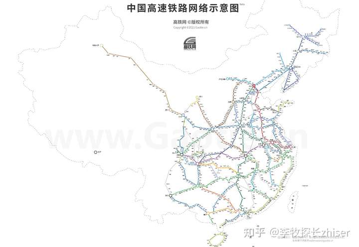 中国高铁线路图,站点都清清楚楚,难道不比这个日本人画的简图直观?