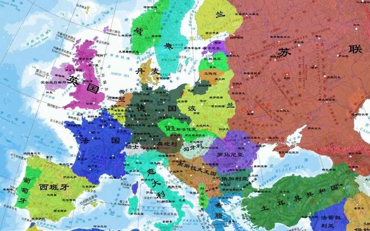 1936年的欧洲地图