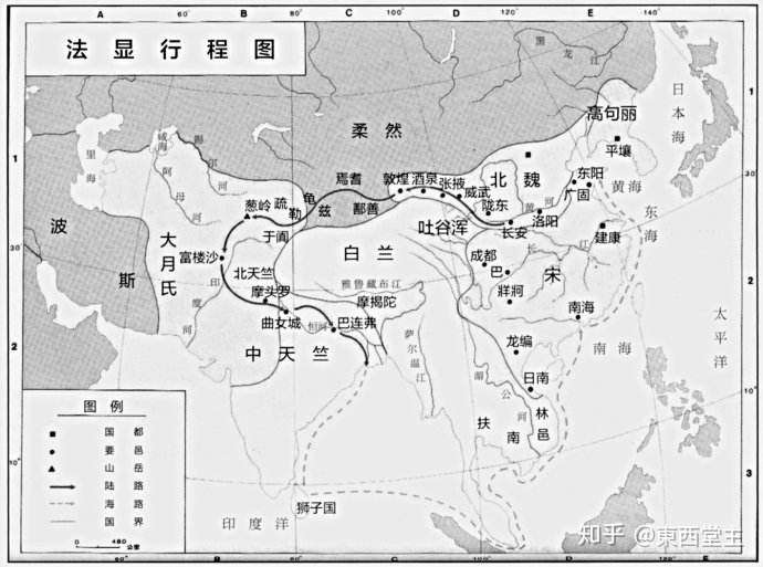 法显西行路线,早于玄奘近三百年