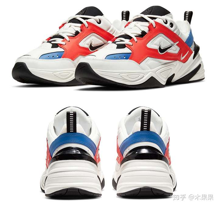 nike m2k tekno 这一款 蓝白橙配色 实在太好看呢了 休闲运动 都很