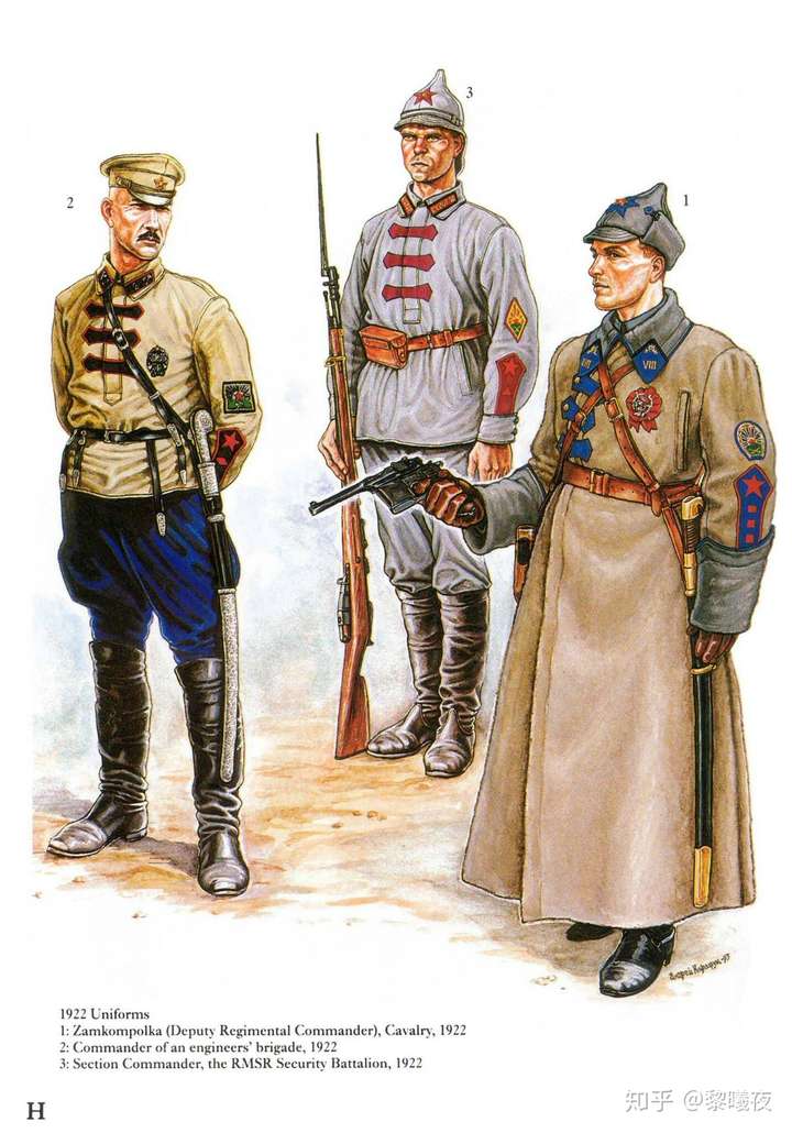 政府的国歌,早期红军军服很多都是白军军服现改的(一直到卫国战争期间