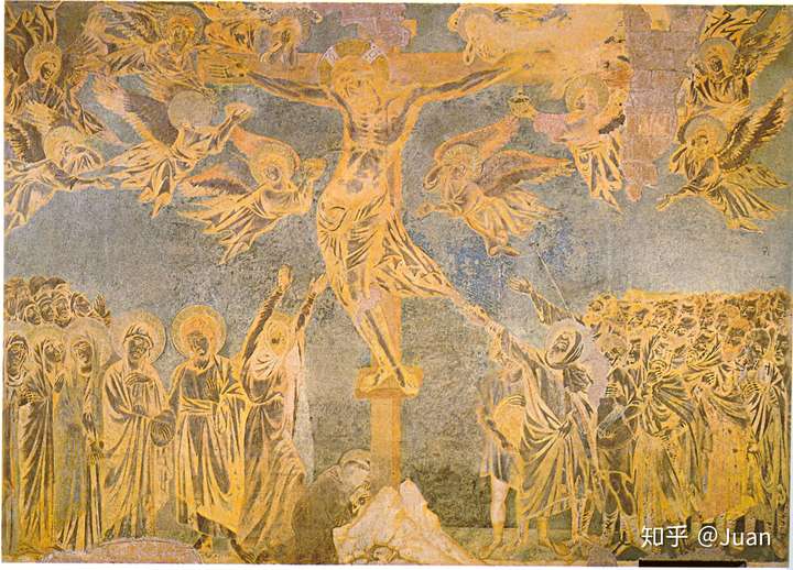 中世纪画家契马布埃的教堂壁画,"仙气"十足