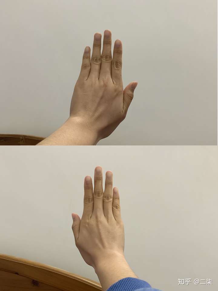 以及双手掌心 看到努力合拢手腕处鼓起的筋了吗!