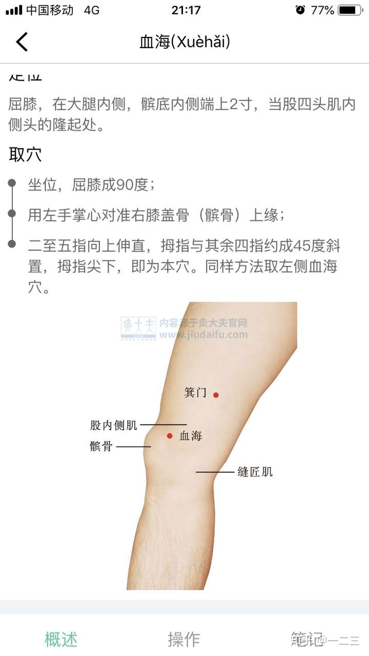 揉血海.